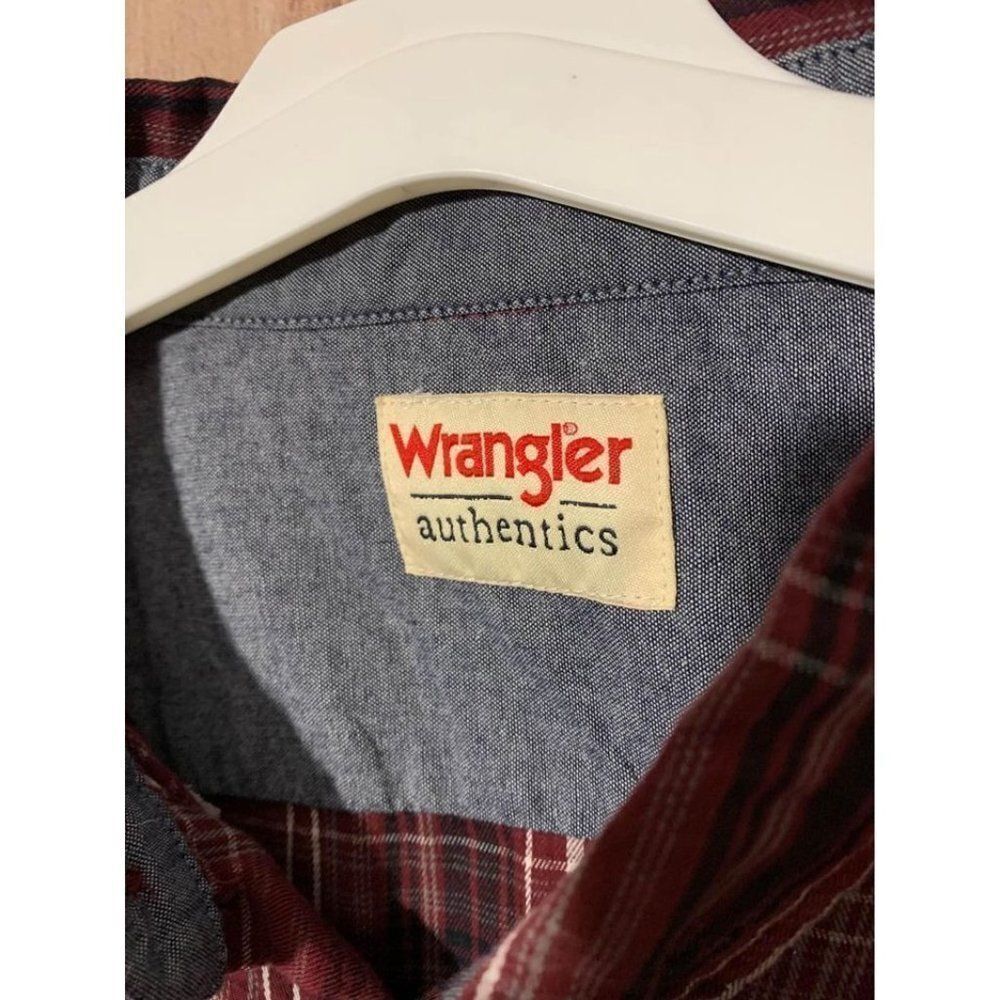 Wrangler Authentics Men’s 2XL Plaid Long sleeve Cotton Button Up - Picture 3 of 6